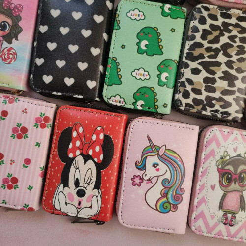 جاکارتی چرمی دور زیپ کیفیت چرم و دوخت عالی 12 جای کارت آکاردئونی