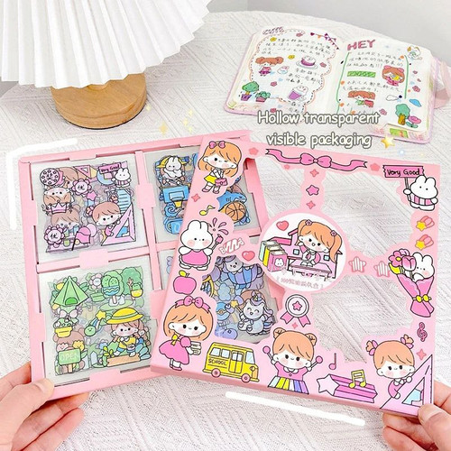 استیکر شفاف ضدآب طرح دختر