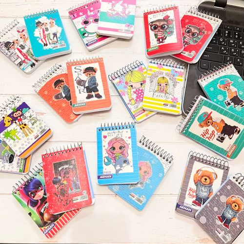 دفترچه یادداشت فانتزی ۸۰ برگ سیمی