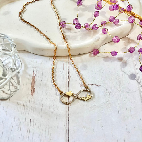 گردنبند بی نهایت نگین دار