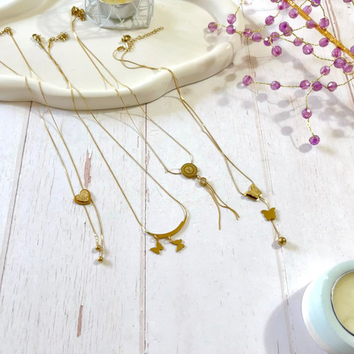 گردنبند استیل طرح طلا