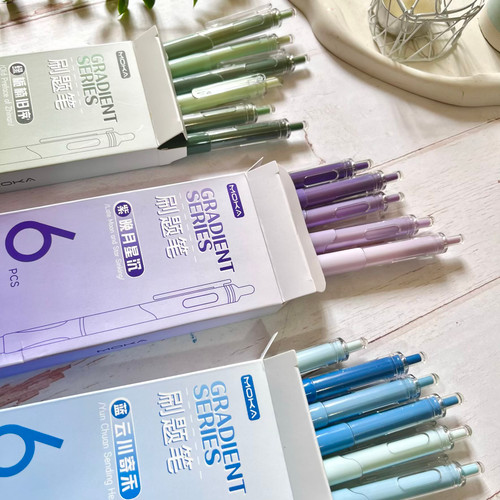 خودکار پاستلی کلیکی جوهر مشکی برند موکا