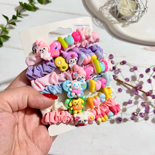 کش مو پارچه ای پیکسل دار سانریو