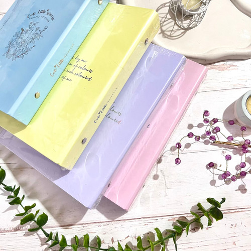 کلاسور پاستلی ۲۰ حلقه قفل فلزی با یدک رنگی